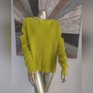 ANDREA JOVINE sweater cold shoulder woman's size Large